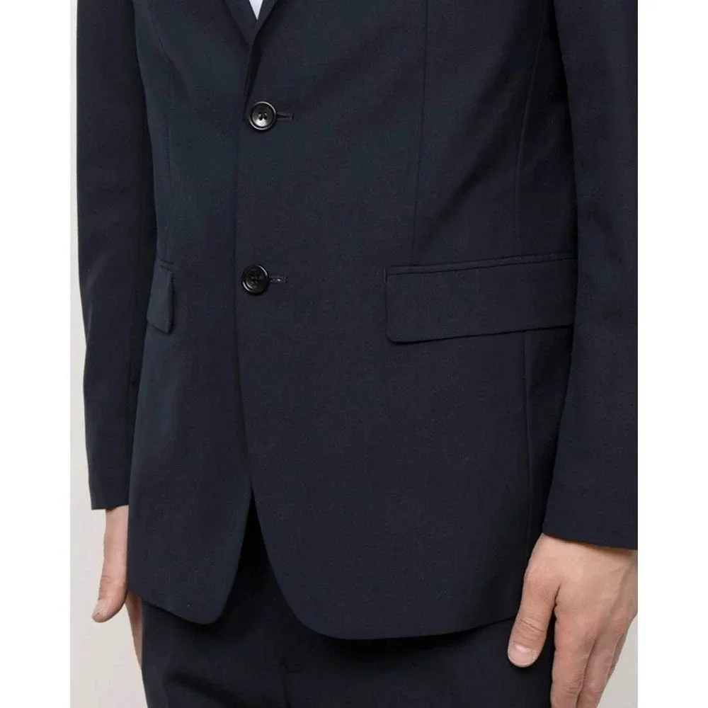 Comme Ca Ism Japanese Brand Mens Tropical Jacket Two Button Navy Suit Blazer / L